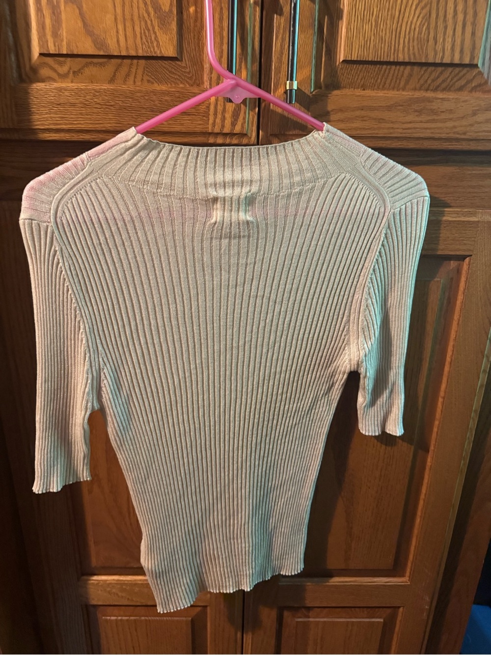 St. Agni Beige Ribbed Knit Top - Picture 4 of 4